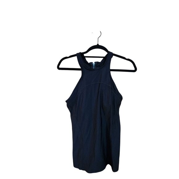 Speedo Powerflex Womens Racerback Tankini Top S Black - Picture 1 of 3